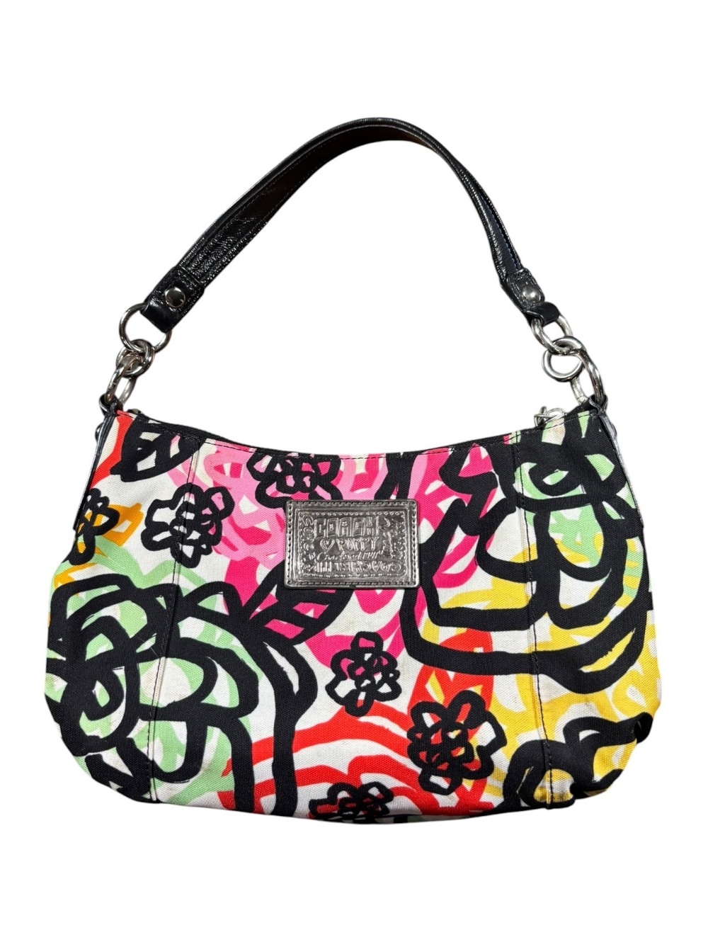 Coach Poppy Y2K Floral Graffiti Shoulder Crossbody Bag